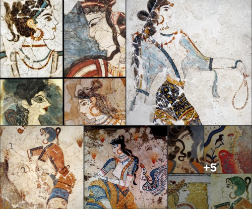 Antiquité, sculpture, peintures-de-fresques, artistes-minoens, Viollet-le-duc, Histoire-de l'art, Macron