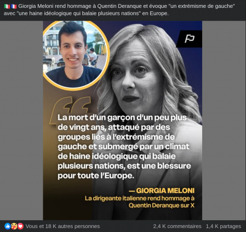 QUENTIN, GIORGIA -MELONI, LFI