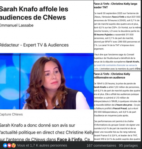 Journalisme, Christine Kelly, Sarah Knafo, 